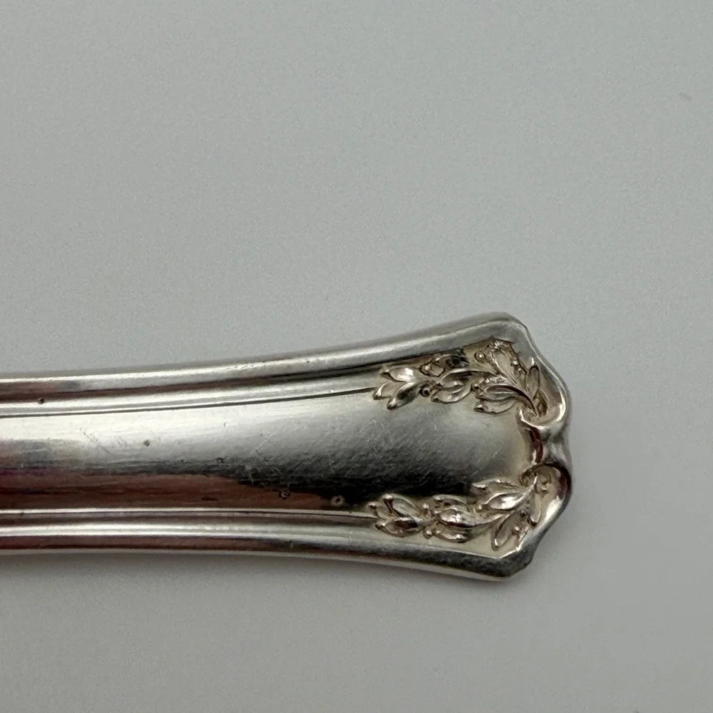 1835 R Wallace‎ Troy Silverplate Flat Butter Spreader Pat Vintage